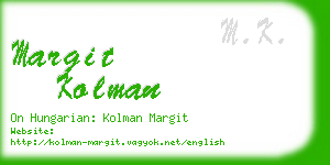 margit kolman business card